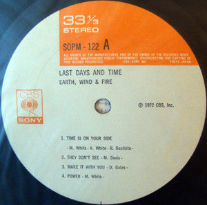 Earth, Wind & Fire - Last Days And Time (LP, Album, RE)