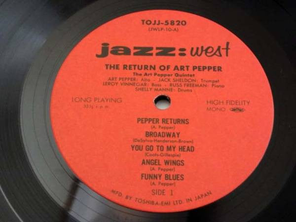 Art Pepper - The Return Of Art Pepper (LP, Album, RE)