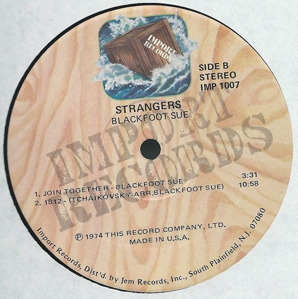 Blackfoot Sue - Strangers (LP, Album)