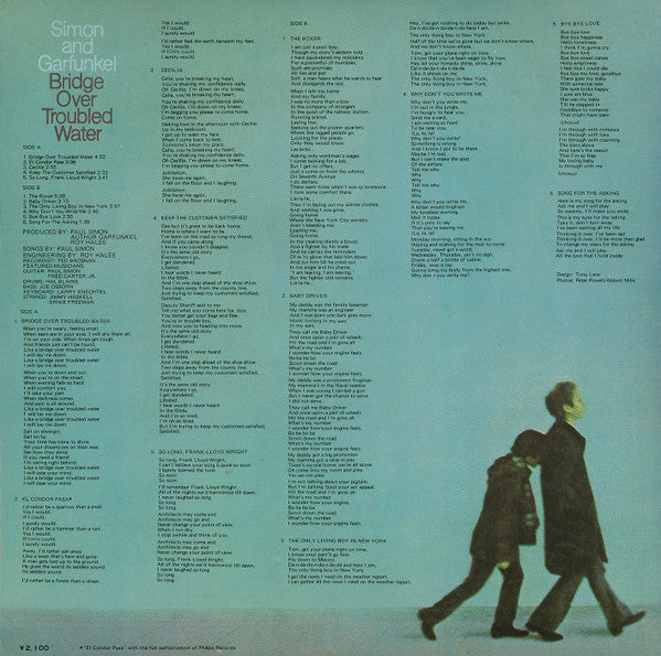 Simon And Garfunkel* - Bridge Over Troubled Water (LP, Album, Gat)