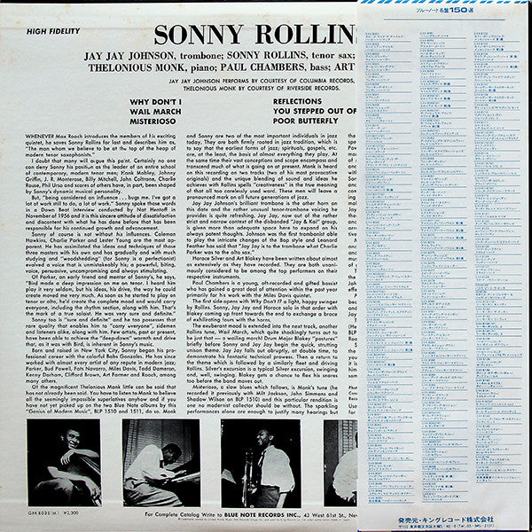 Sonny Rollins - Volume 2 (LP, Album, Mono, RE)