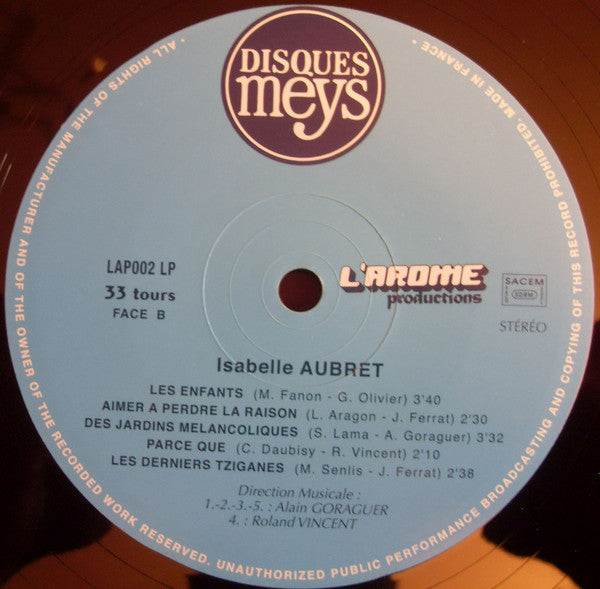 Isabelle Aubret - Isabelle Aubret (LP, Album, RE)
