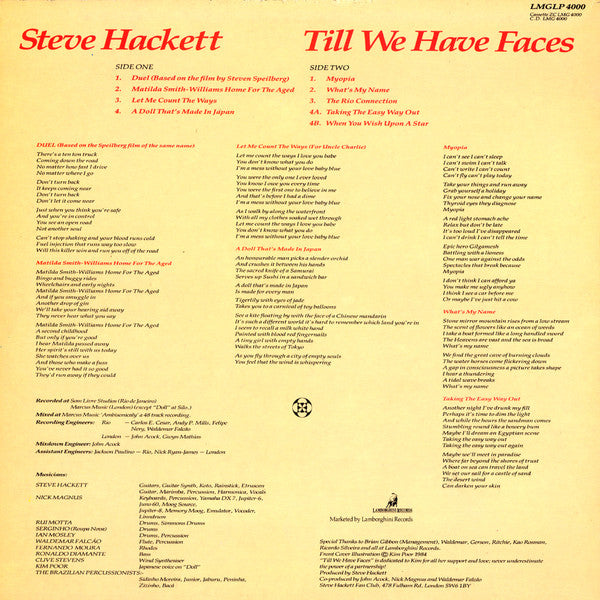 Steve Hackett - Till We Have Faces (LP, Album)