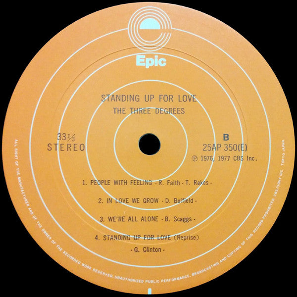 The Three Degrees - Standing Up For Love (LP, Album)