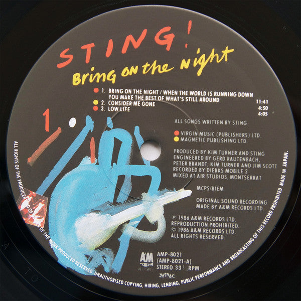 Sting - Bring On The Night (2xLP, Album)