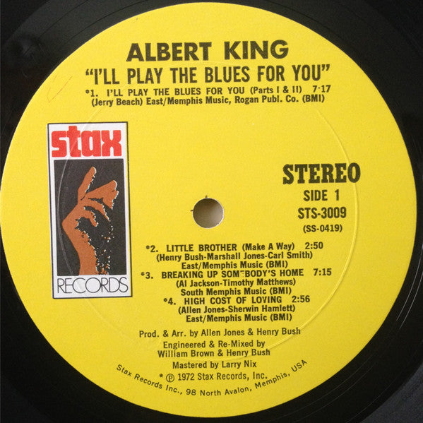 Albert King - I'll Play The Blues For You (LP, Album)