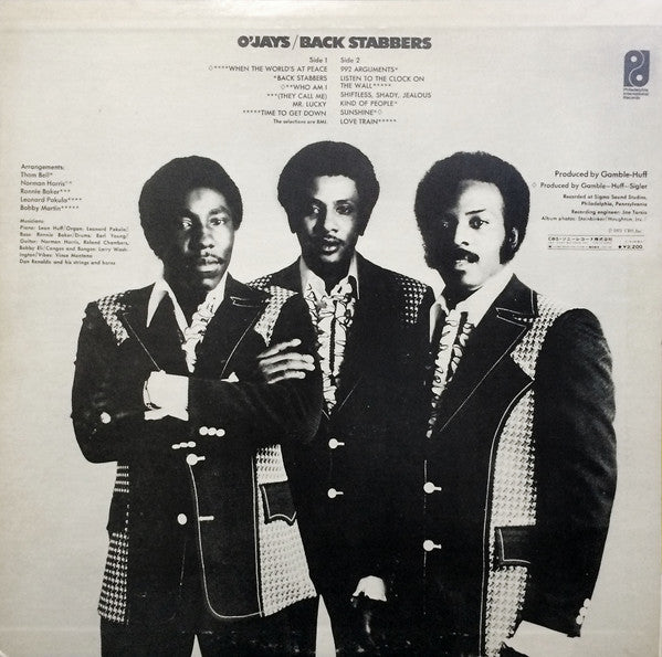 O'Jays* - Back Stabbers (LP, Album, RE)