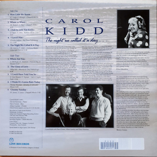 Carol Kidd - The Night We Called It A Day (LP, Album)