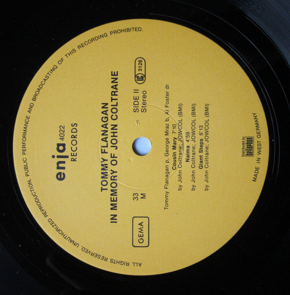 Tommy Flanagan - Giant Steps (In Memory Of John Coltrane) (LP, Album)