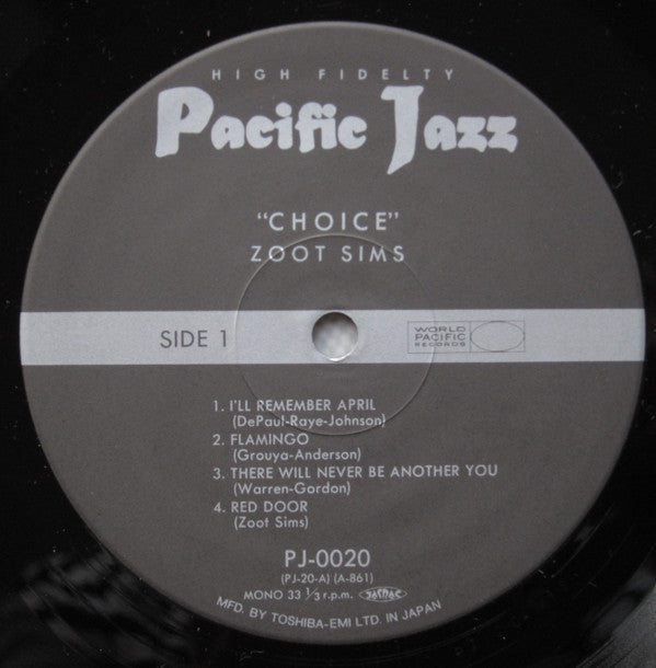 Zoot Sims - Choice (LP, Album, Mono, Dlx, RE)