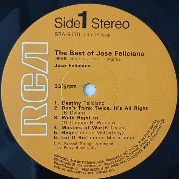 José Feliciano - The Best Of José Feliciano (2xLP, Comp, Gat)