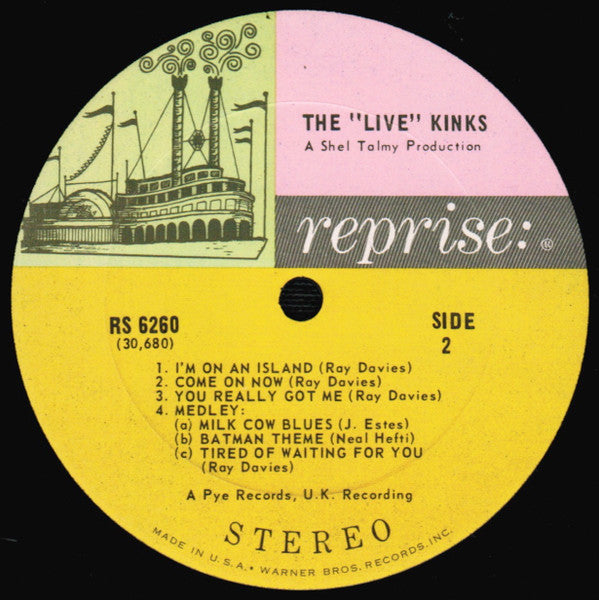 The Kinks - The Live Kinks (LP, Album, Pit)