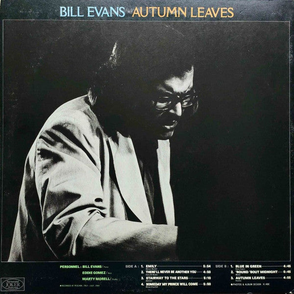 Bill Evans - Autumn Leaves (LP, Album, Mono)