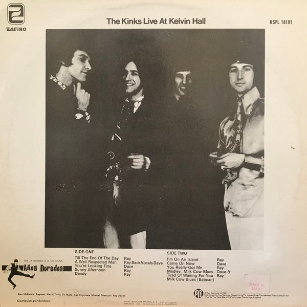 The Kinks - Live At Kelvin Hall (LP, Album, RE)