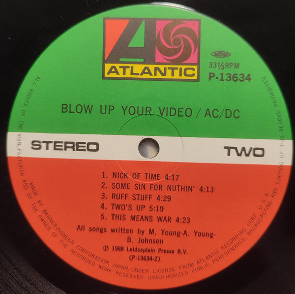 AC/DC - Blow Up Your Video (LP, Album)
