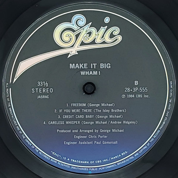 Wham! = ワム！* - Make It Big = メイク・イット・ビッグ (LP, Album)