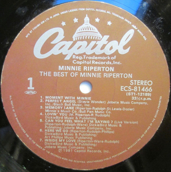 Minnie Riperton - The Best Of Minnie Riperton (LP, Comp)