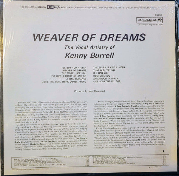 Kenny Burrell - Weaver Of Dreams (LP, RE)