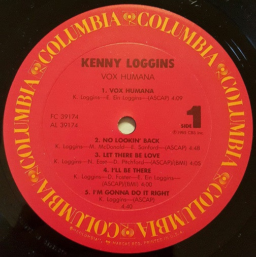 Kenny Loggins - Vox Humana (LP, Album, Car)