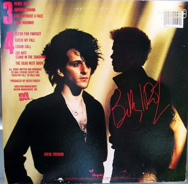 Billy Idol - Rebel Yell (LP, Album, Pit)