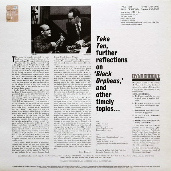 Paul Desmond - Take Ten (LP, Album, RE, 180)