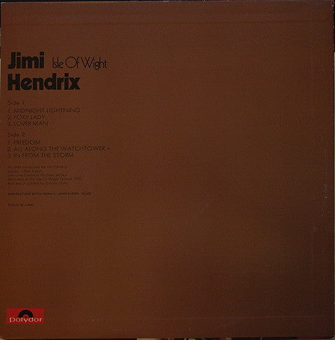 Jimi Hendrix - Isle Of Wight (LP, Album, RE)