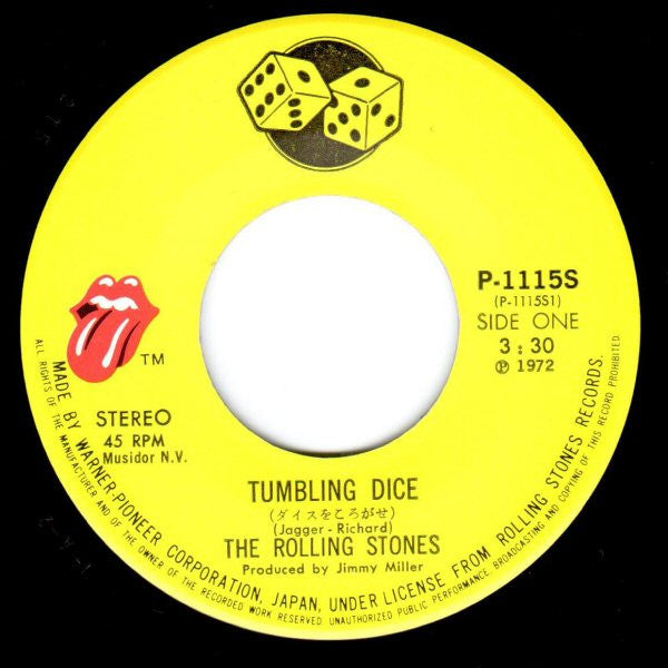 The Rolling Stones - Tumbling Dice / Sweet Black Angel (7"")