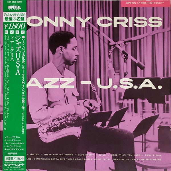 Sonny Criss - Jazz - U.S.A. (LP, Album, Mono, RE)