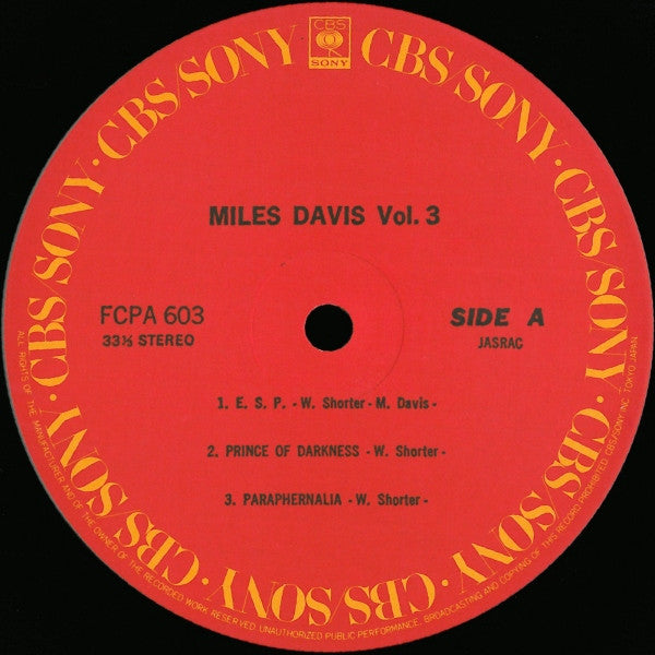 Miles Davis - Miles Davis Vol. 3 (LP, Comp, Club)
