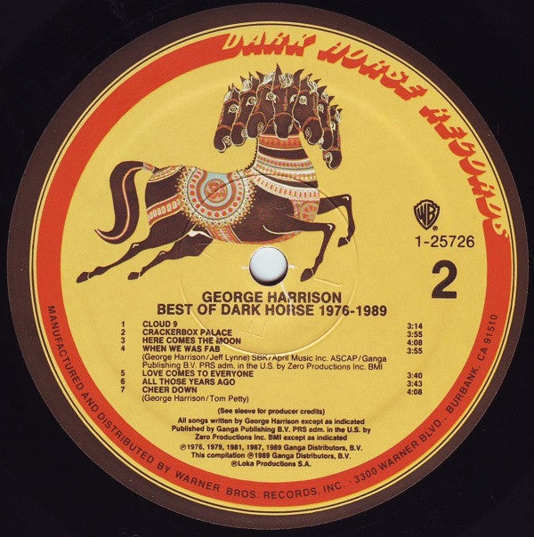 George Harrison - Best Of Dark Horse 1976-1989 (LP, Album, Comp, SRC)