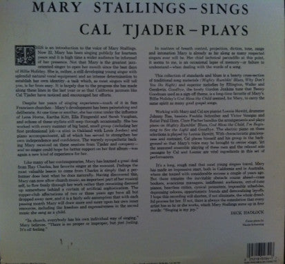 Cal Tjader - Cal Tjader-Plays Mary Stallings-Sings(LP, Album, RE, R...