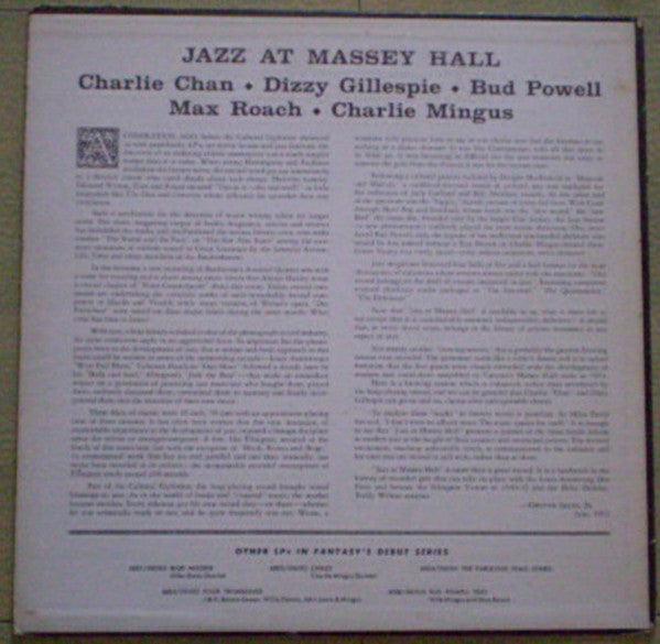 Charlie Chan (5) - Jazz At Massey Hall(LP, Album, Mono, RE, Red)