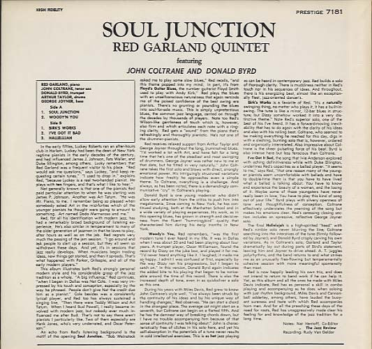 The Red Garland Quintet - Soul Junction(LP, Album, Mono, RE)