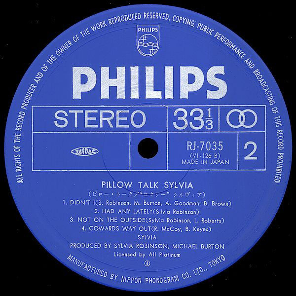 Sylvia* - Pillow Talk (LP, Album)