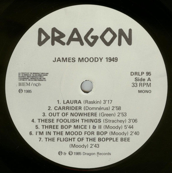 James Moody & His Swedish Crowns - James Moody 1949 (LP, Comp, Mono)