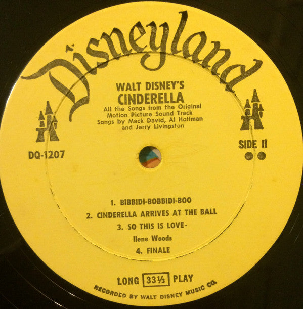 Various - Walt Disney's Cinderella (LP, Album, Mono, RE, Pin)