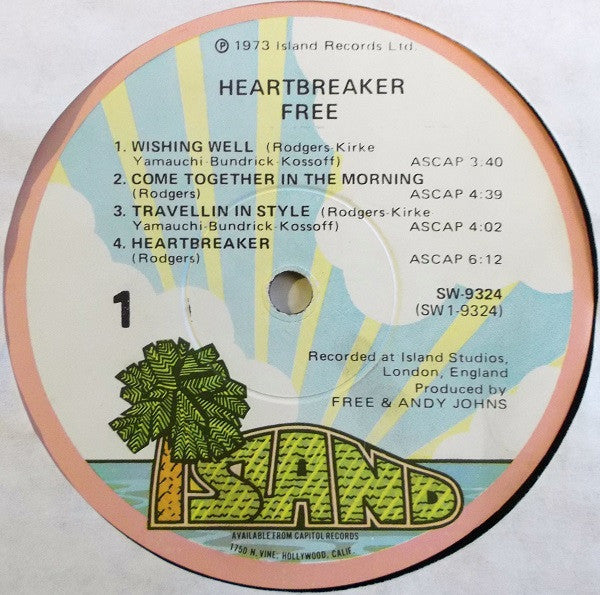 Free - Heartbreaker (LP, Album, Win)