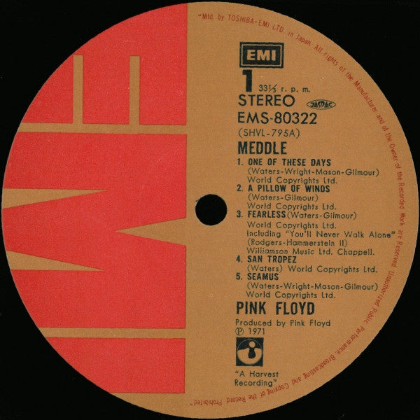 Pink Floyd - Meddle (LP, Album, RE, Gat)