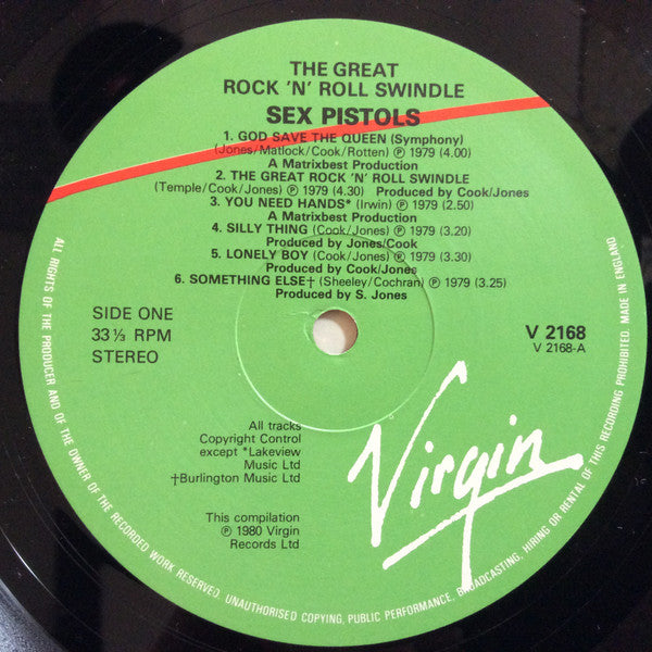 Sex Pistols - The Great Rock 'N' Roll Swindle (LP, Comp)