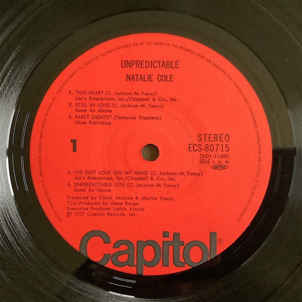 Natalie Cole - Unpredictable (LP, Album)