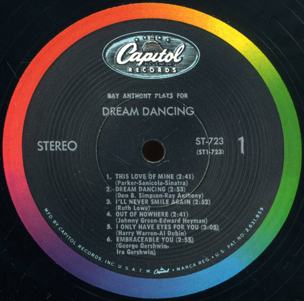Ray Anthony - Ray Anthony Plays For Dream Dancing (LP, Album, RE)
