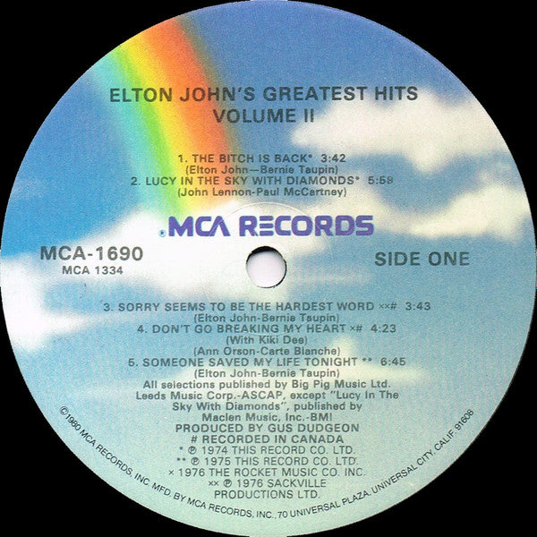 Elton John - Elton John's Greatest Hits Volume II(LP, Album, Comp, ...