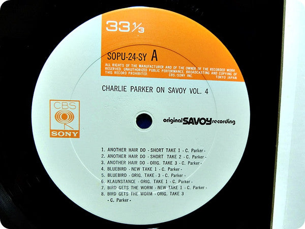 Charlie Parker - Charlie Parker On Savoy Vol. 4 (LP, Comp, Mono, RE)