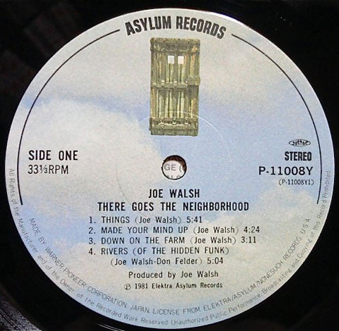 Joe Walsh - There Goes The Neighborhood (LP, Album)