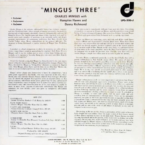 Charles Mingus - Mingus Three(LP, Album, Mono, RE)