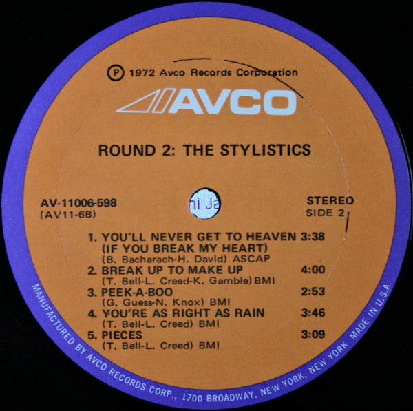 The Stylistics - Round 2 (LP, Album, RP, She)