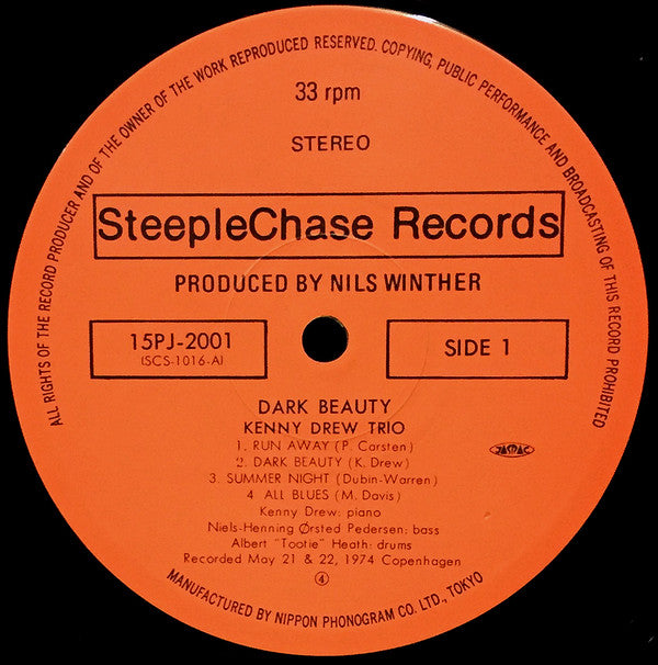 Kenny Drew Trio* - Dark Beauty (LP, Album, RE)