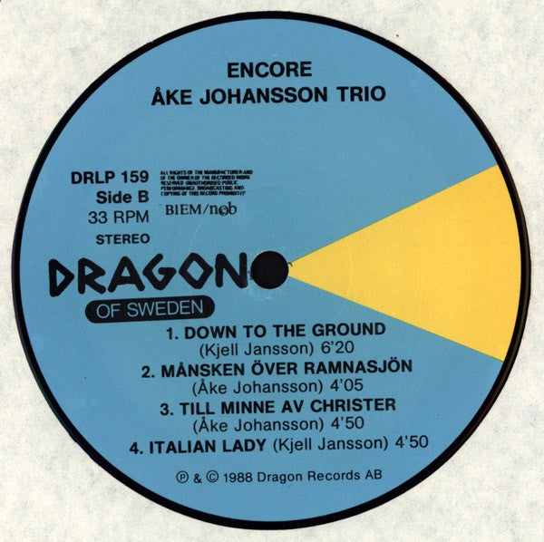 Åke Johansson Trio - Encore (LP, Album)