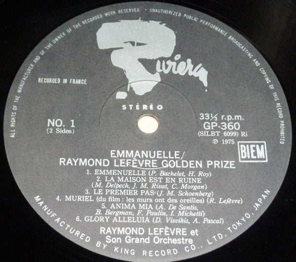 Raymond Lefèvre - Emmanuelle Golden Prize (LP, Album)
