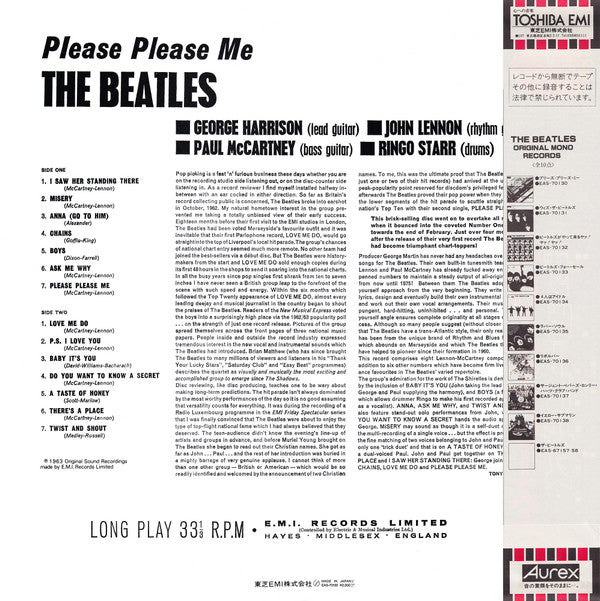 The Beatles - Please Please Me (LP, Album, Mono, RE, Red)